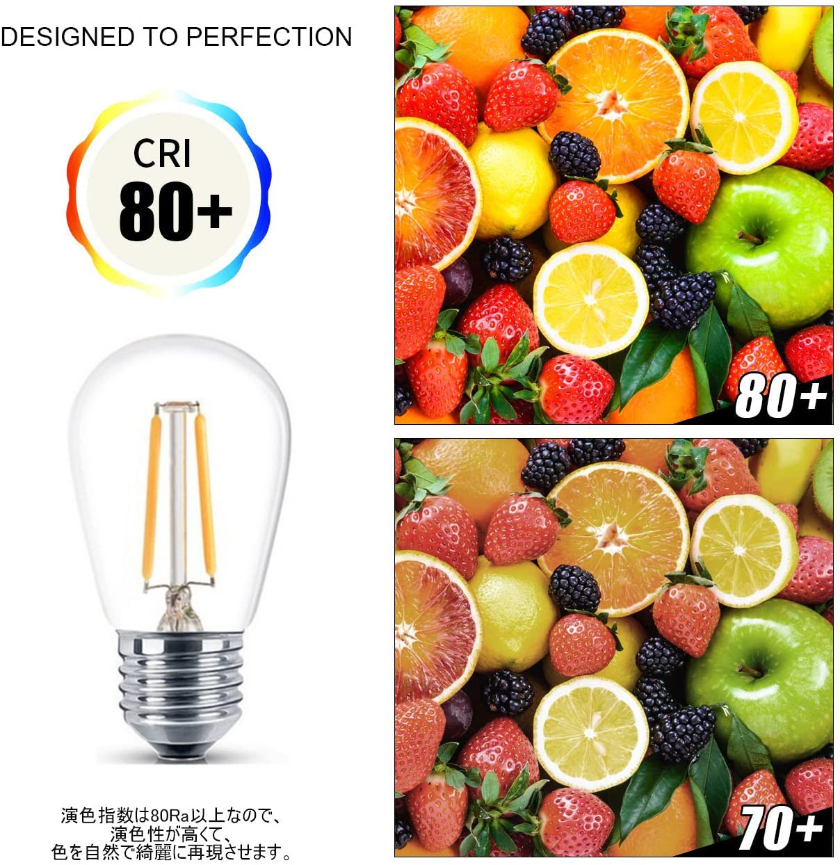 Amazon | 10個入 S14 2W (20W形相当) LED フィラメント電球 E26口金